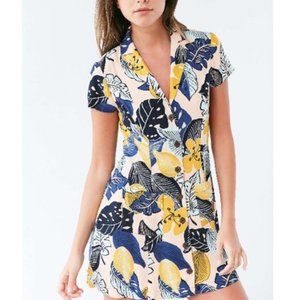 Silence + Noise Floral Button Shirt Dress